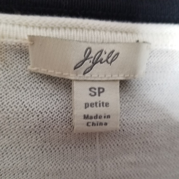 NWT J. Jill black and cream sweater top-sz.Small - Picture 5 of 5